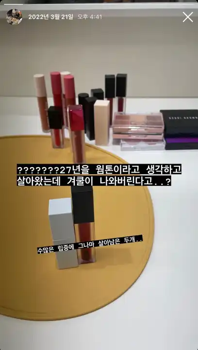 상담에 쓰는 메이크업 제품과 색조